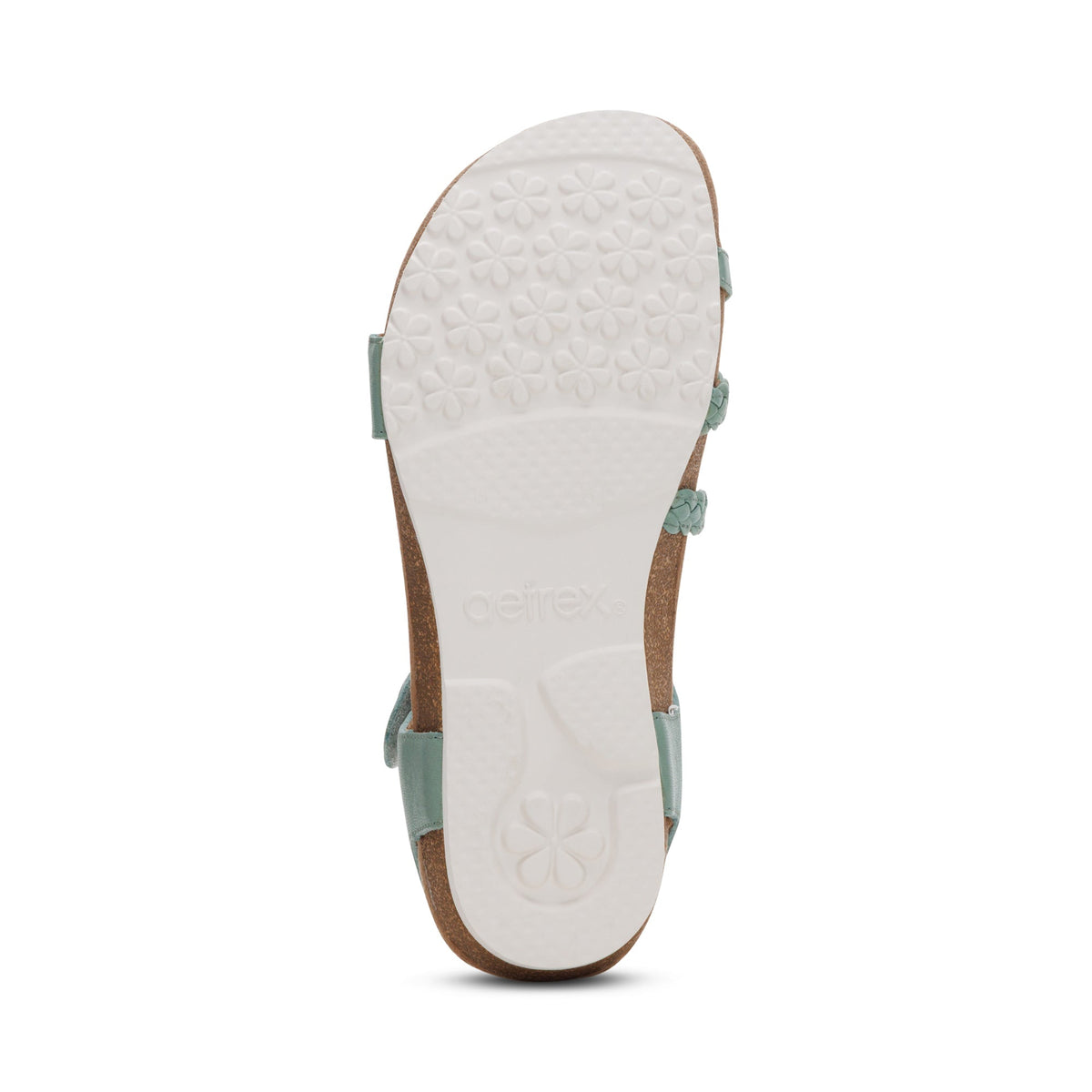 Aetrex Jillian Braided Quarter Strap Sandal - Sage