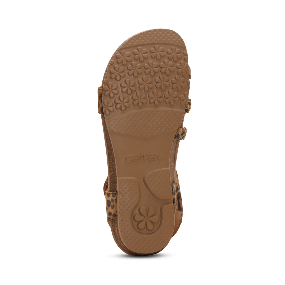 Aetrex Jillian Braided Quarter Strap Sandal - Leopard