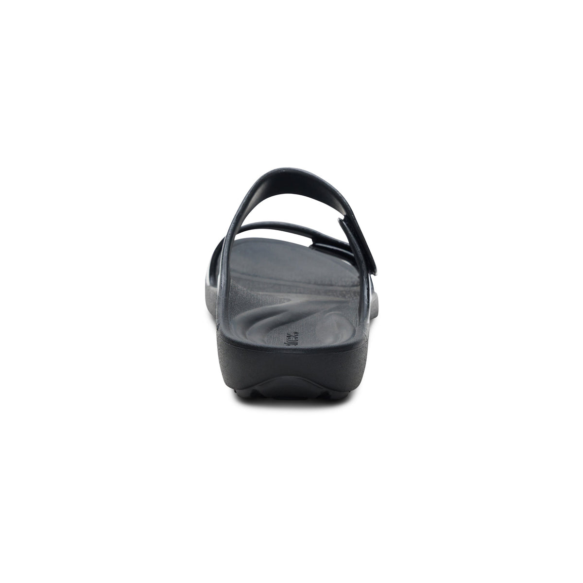 Aetrex Kaia Two Band Slide - Black Gloss