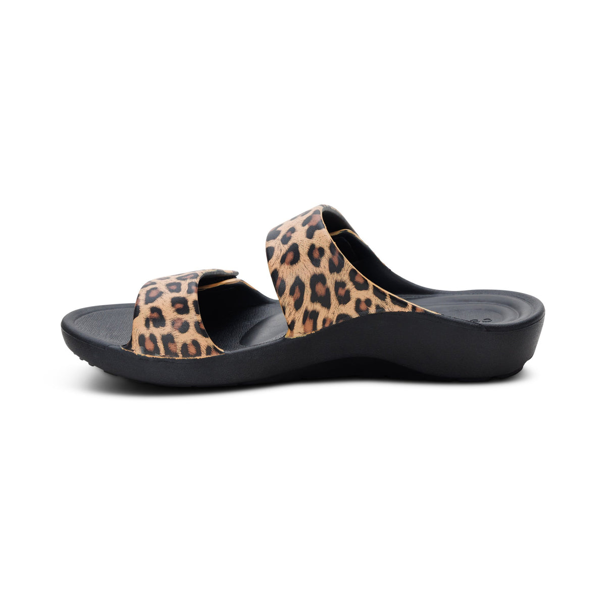 Aetrex Kaia Two Band Slide - Leopard
