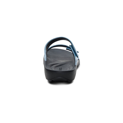 Aetrex Kaia Two Band Slide - Blue Pearlized