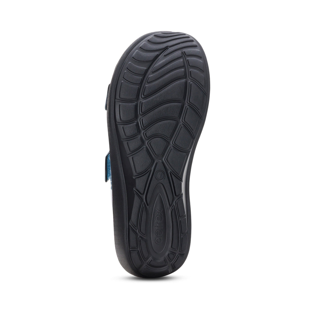 Aetrex Kaia Two Band Slide - Blue Pearlized
