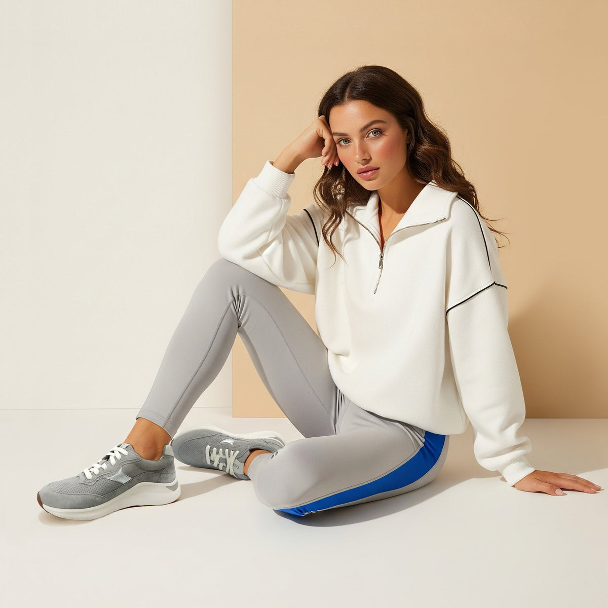 Aetrex Emily Lace-Up Sneaker - Grey