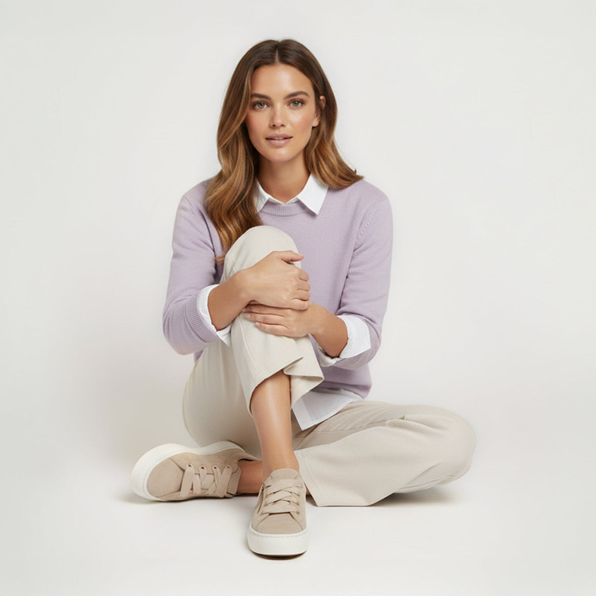 Aetrex Aubrey Arch Support Platform Sneaker - Sand