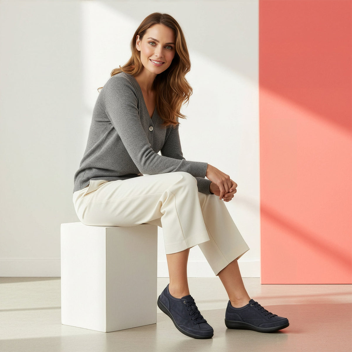 Aetrex Dahlia Lace-Up Oxford - Navy