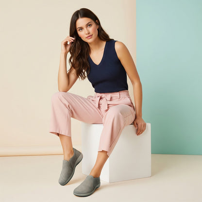 Aetrex Helena Arch Support Slip-On - Warm Grey
