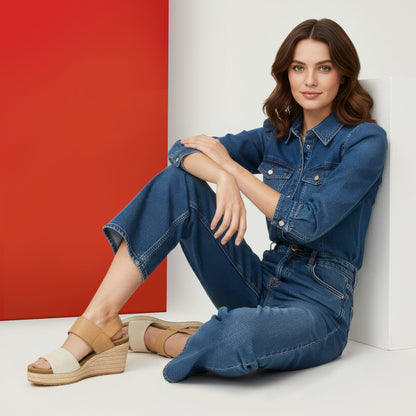 Aetrex Ashley Arch Support Wedge - Off White
