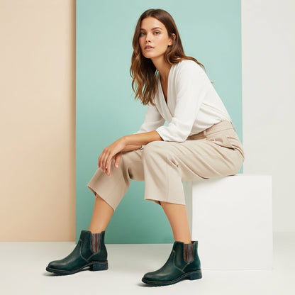 Aetrex Kaylee Arch Support Chelsea Boot - Dark Green