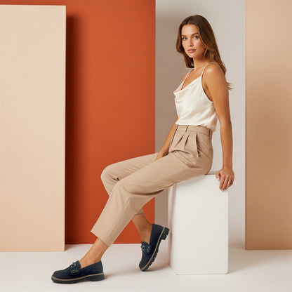 Aetrex Collette Arch Support Loafer - Navy Suede