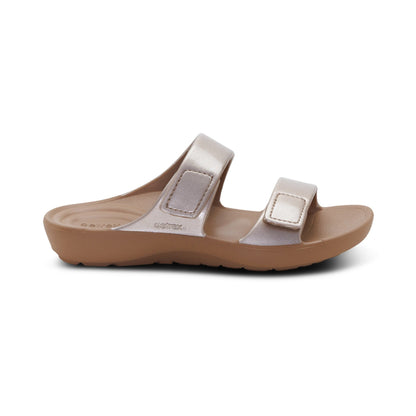 Aetrex Kaia Two Band Slide - Champagne