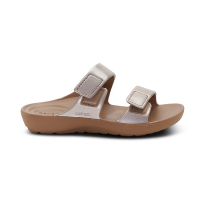 Aetrex Kaia Two Band Slide - Champagne