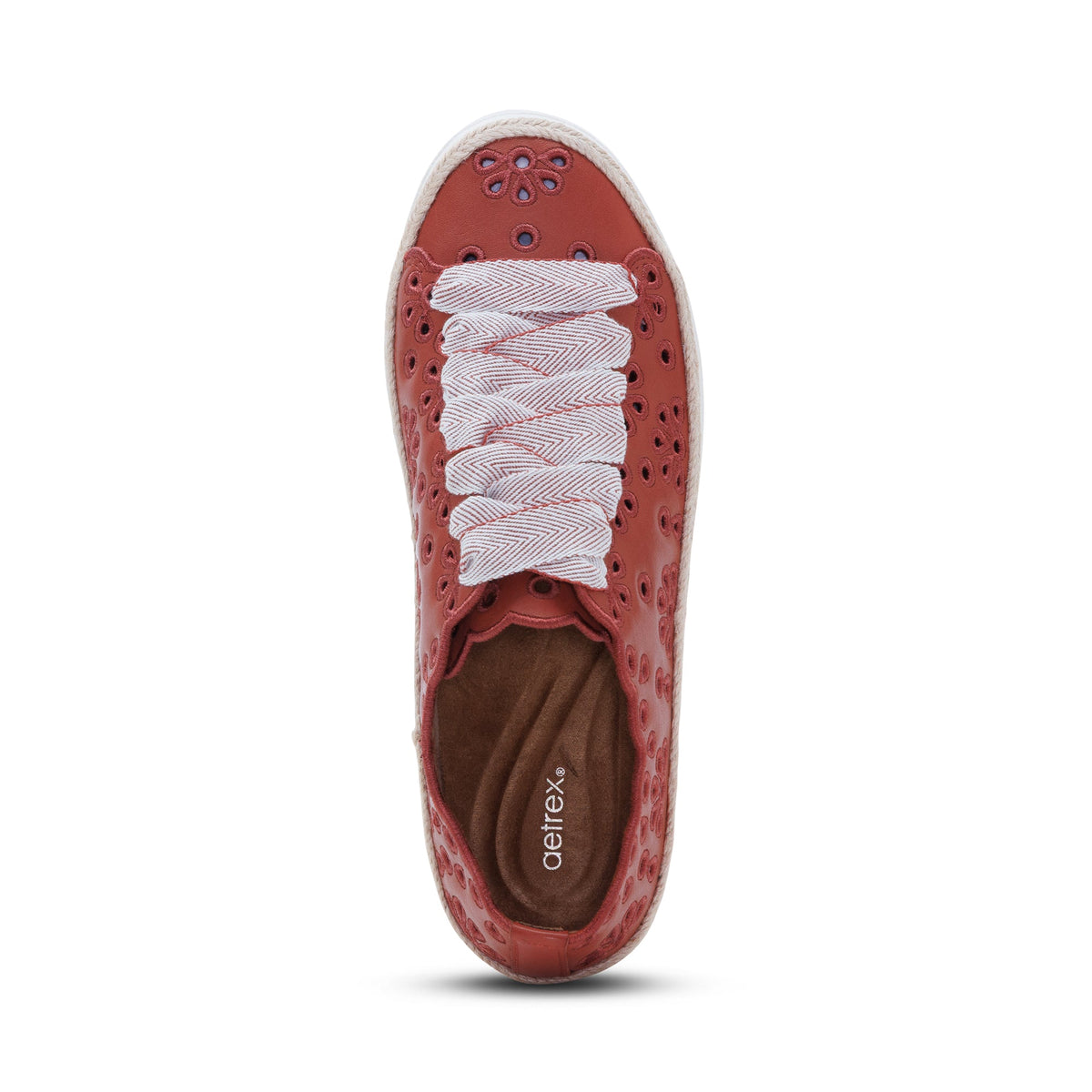 Aetrex Charlotte Lace-Up Sneaker - Terracotta