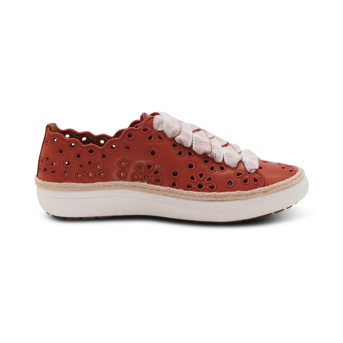 Aetrex Charlotte Lace-Up Sneaker - Terracotta