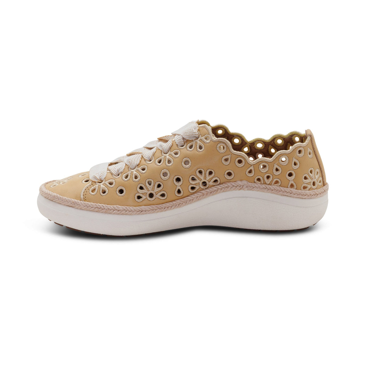 Aetrex Charlotte Lace-Up Sneaker - Butter