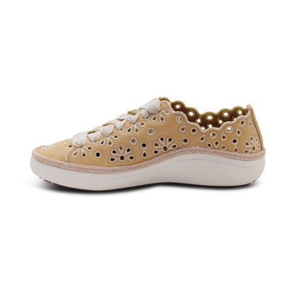 Aetrex Charlotte Lace-Up Sneaker - Butter