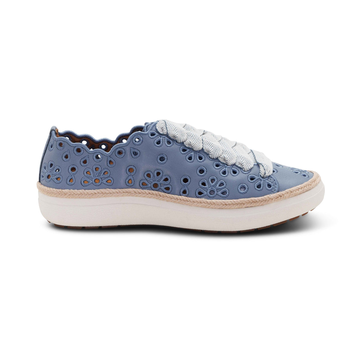 Aetrex Charlotte Lace-Up Sneaker - Hazy Blue