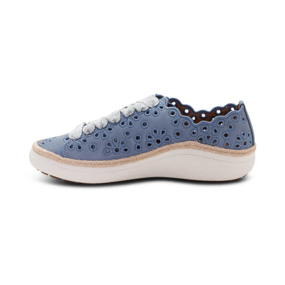 Aetrex Charlotte Lace-Up Sneaker - Hazy Blue