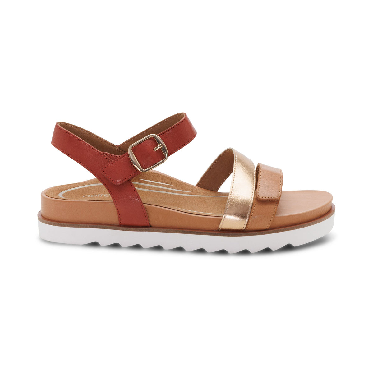 Aetrex Cass Arch Support Sandal - Terracotta Multi
