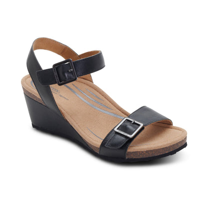 Aetrex Naomi Platform Wedge - Black