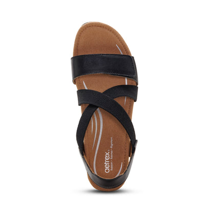 Aetrex Kathy Platform Wedge - Black