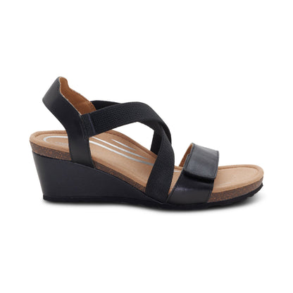 Aetrex Kathy Platform Wedge - Black