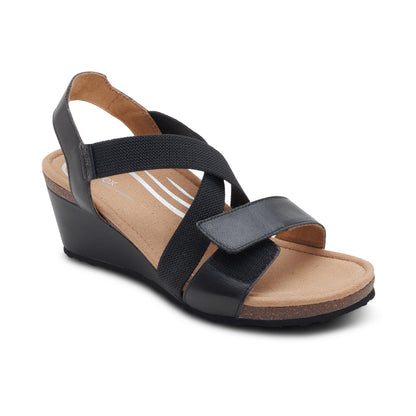 Aetrex Kathy Platform Wedge - Black