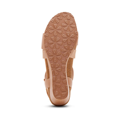 Aetrex Kathy Platform Wedge - Oat Milk