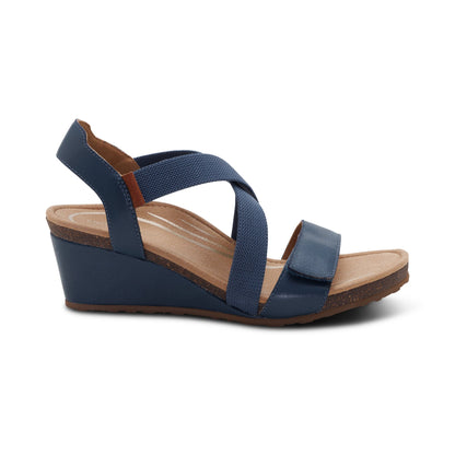 Aetrex Kathy Platform Wedge - Navy