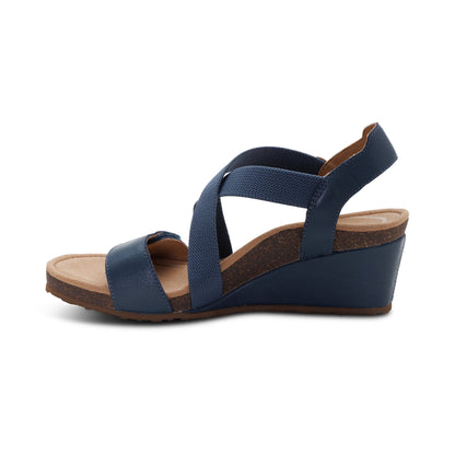 Aetrex Kathy Platform Wedge - Navy