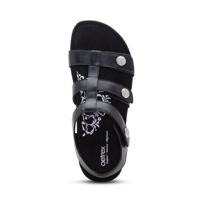 Aetrex Veronica Arch Support Sandal - Black
