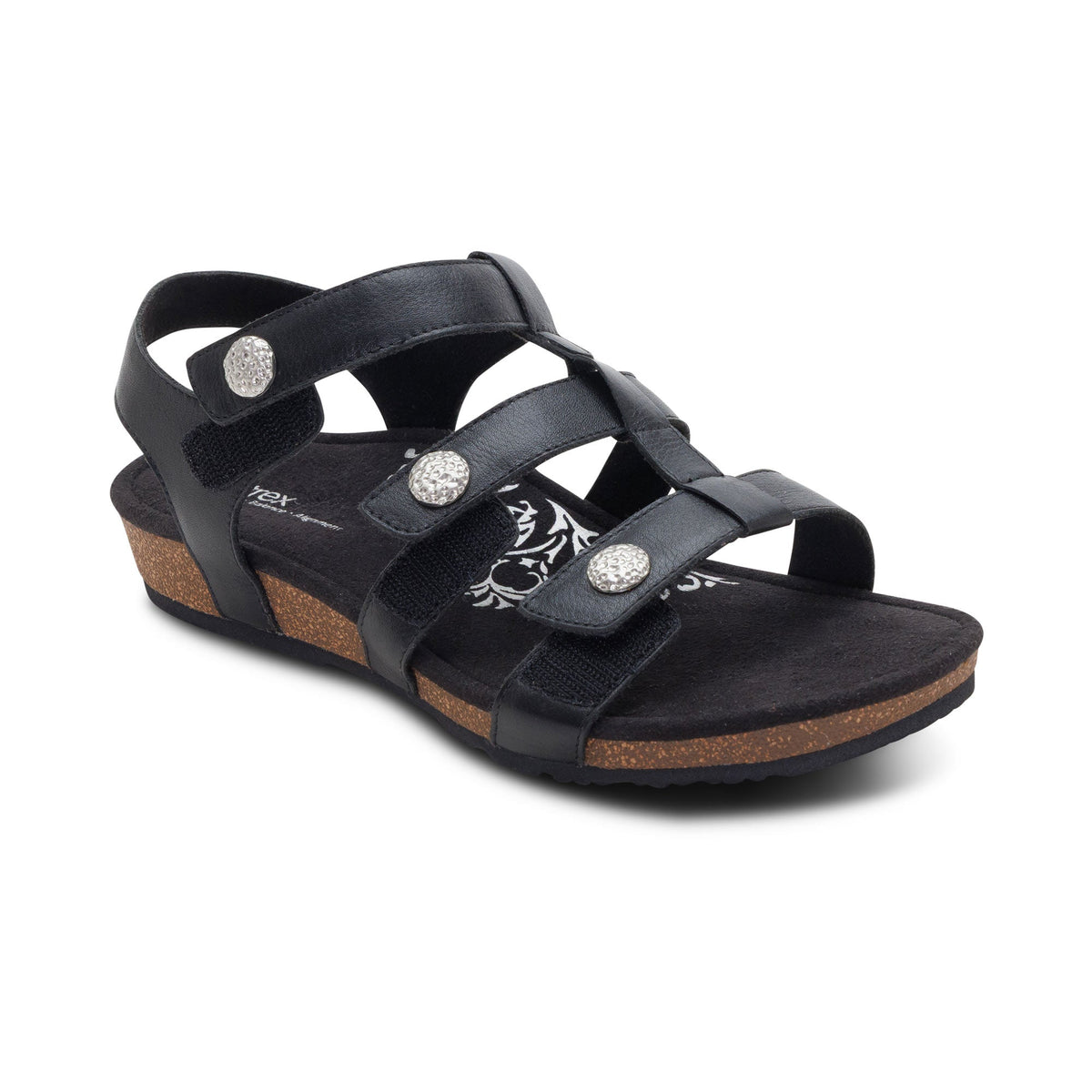Aetrex Veronica Arch Support Sandal - Black