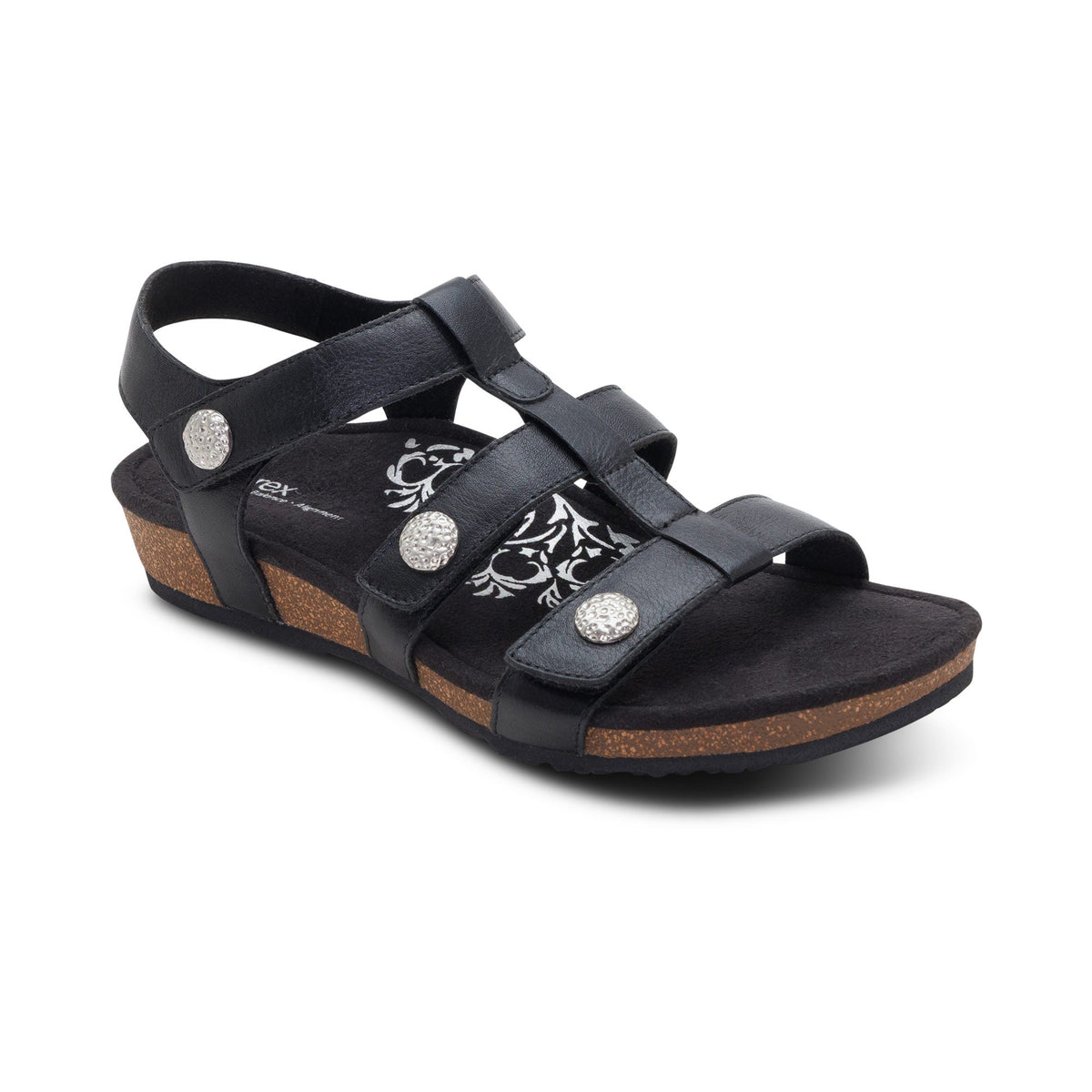 Aetrex Veronica Arch Support Sandal - Black