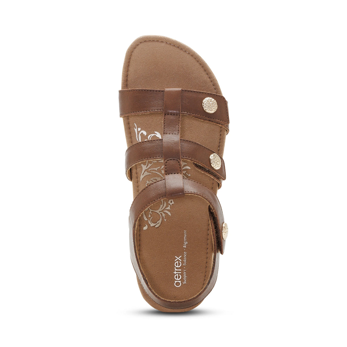Aetrex Veronica Arch Support Sandal - Coffee