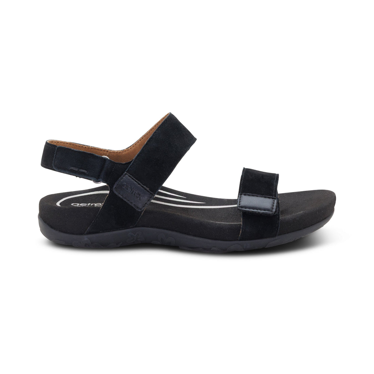 Aetrex Leslie Arch Support Sandal - Black