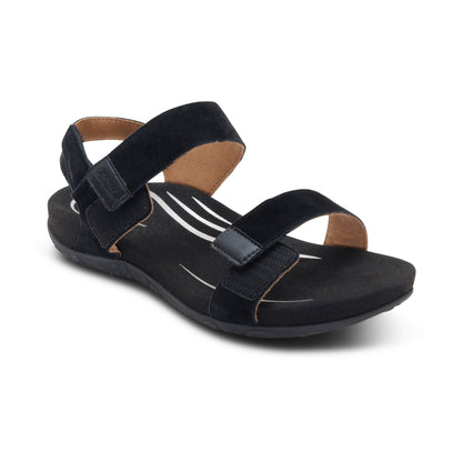 Aetrex Leslie Arch Support Sandal - Black