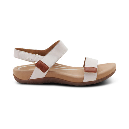Aetrex Leslie Arch Support Sandal - Chalk