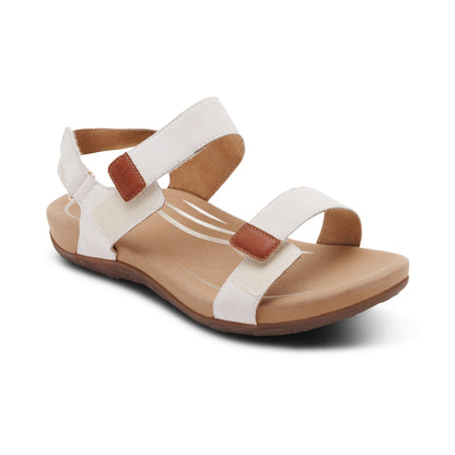 Aetrex Leslie Arch Support Sandal - Chalk