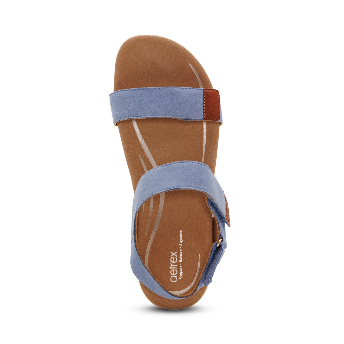 Aetrex Leslie Arch Support Sandal - Sky Blue
