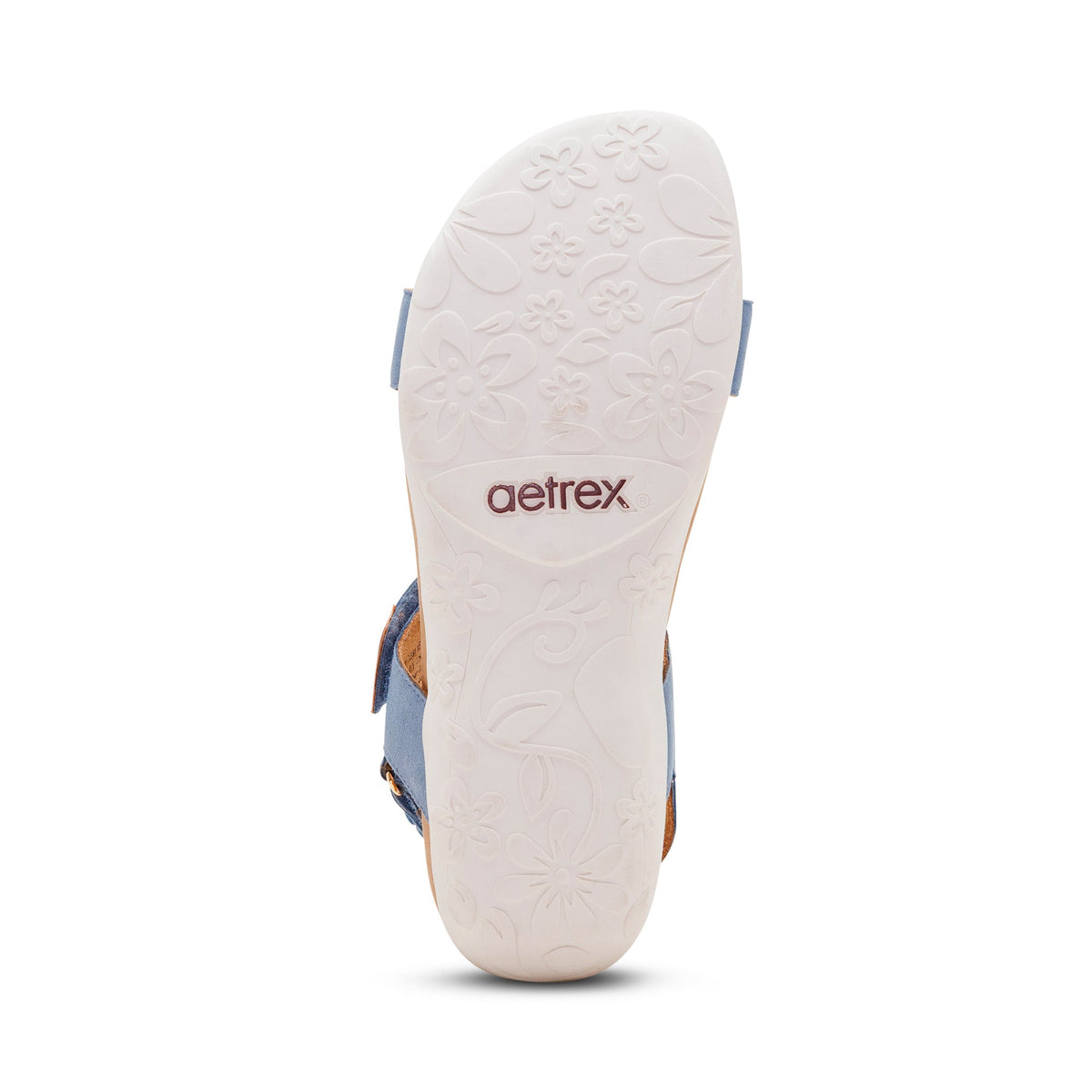 Aetrex Leslie Arch Support Sandal - Sky Blue