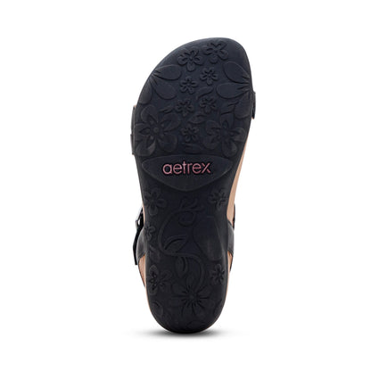 Aetrex Susie Arch Support Sandal - Black