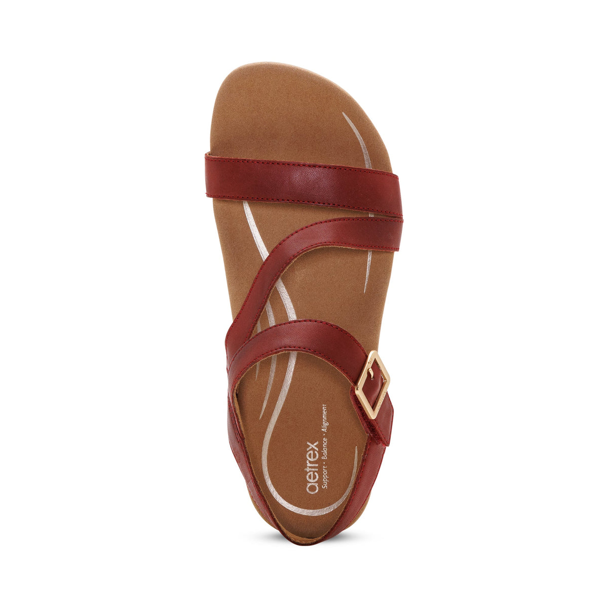 Aetrex Susie Arch Support Sandal - Red