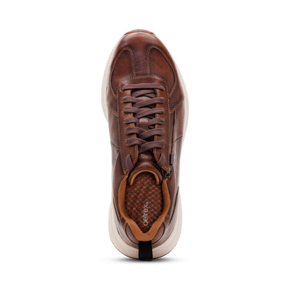 Aetrex Miles Arch Support Sneaker - Cognac