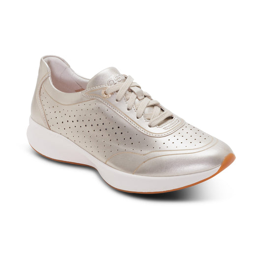 Aetrex Serena Arch Support Sneaker - Light Gold