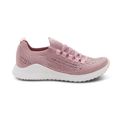 Aetrex Carly Arch Support Sneaker - Pink Sparkle