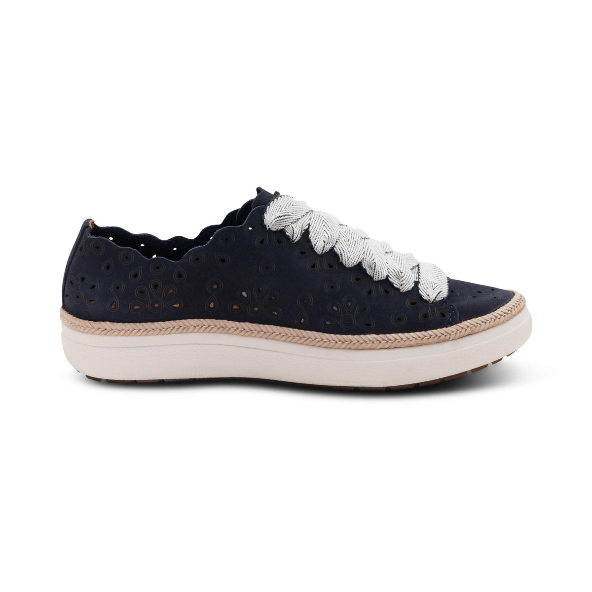 Aetrex Charlotte Lace-Up Sneaker - Navy Nubuck