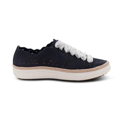 Aetrex Charlotte Lace-Up Sneaker - Navy Nubuck