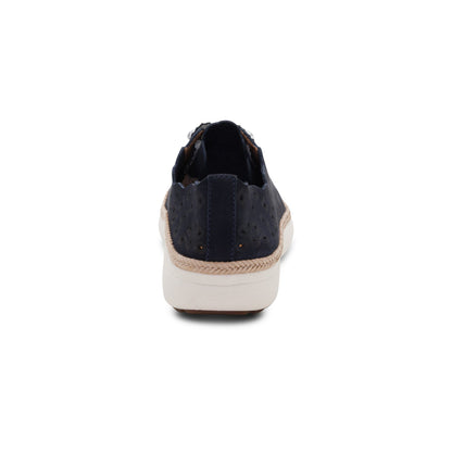 Aetrex Charlotte Lace-Up Sneaker - Navy Nubuck