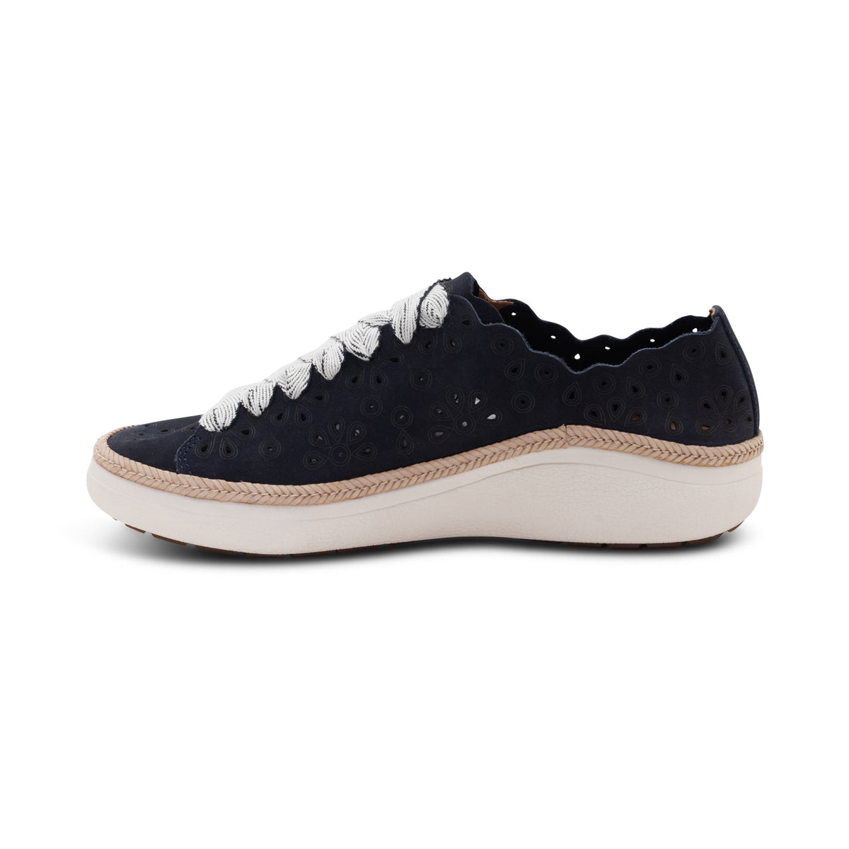 Aetrex Charlotte Lace-Up Sneaker - Navy Nubuck