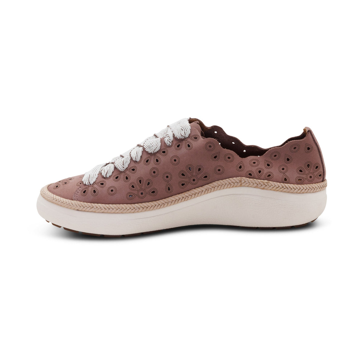 Aetrex Charlotte Lace-Up Sneaker - Mauve Nubuck