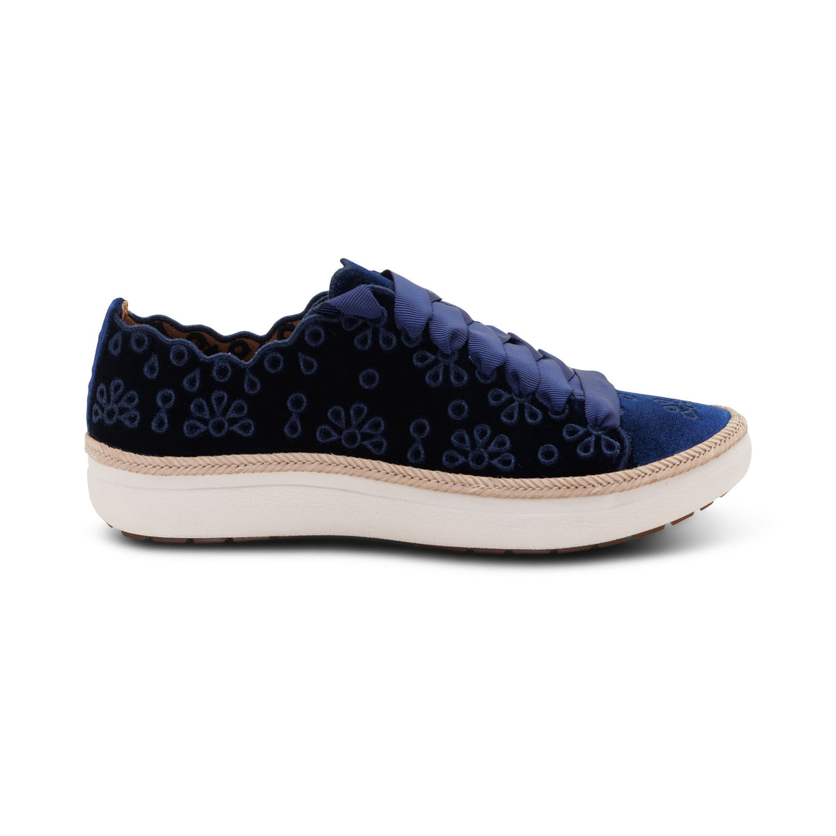 Aetrex Charlotte Lace-Up Sneaker - Navy Velvet